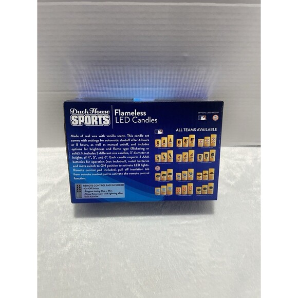 Chicago White Sox MLB - LED Light Candle 3 Piece Set [NEW] Vanilla with Remote - Picture 4 of 5